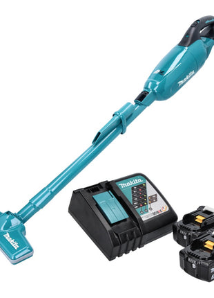 Makita DCL 280 FRF Aspirateur sans fil 18 V, Brushless + 2x Batteries 3,0 Ah + Chargeur