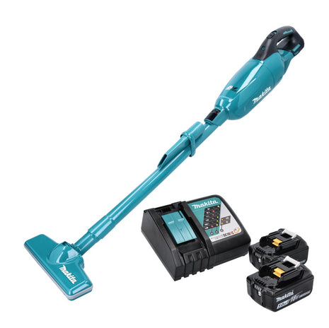 Makita DCL 280 FRTV Aspirateur sans fil 18 V, Brushless + 2x Batteries 5,0 Ah + Chargeur