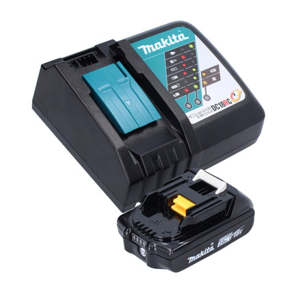Utensile multifunzione a batteria Makita DTM 52 RA1 18 V Starlock Max Brushless + 1x batteria ricaricabile 2,0 Ah + caricabatterie
