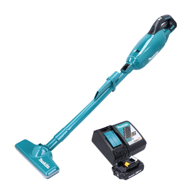 Aspiratore a batteria Makita DCL 281 FRA1 18 V brushless + 1x batteria ricaricabile 2,0 Ah + caricabatterie