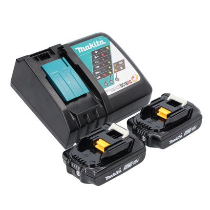 Aspiratore a batteria Makita DCL 281 FRA 18 V brushless + 2x batteria ricaricabile 2,0 Ah + caricabatteria
