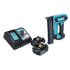 Makita DFN 350 RF chiodatrice verticale a batteria 18 V 15 - 35 mm + 2x batteria ricaricabile 3,0 Ah + caricabatteria