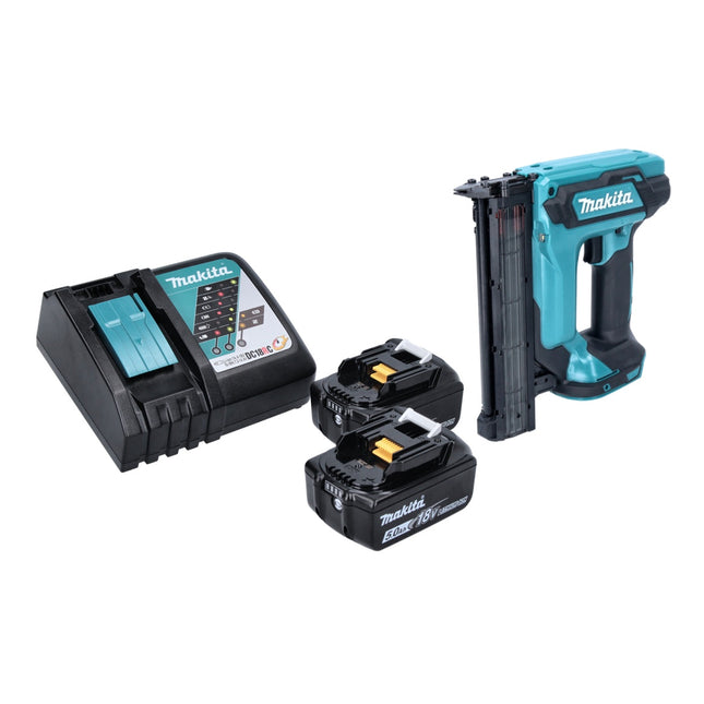 Makita DFN 350 RT chiodatrice verticale a batteria 18 V 15 - 35 mm + 2x batteria ricaricabile 5,0 Ah + caricatore