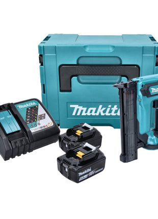 Makita DFN 350 RTJ Akku Stauchkopfnagler 18 V 15 - 35 mm + 2x Akku 5,0 Ah + Ladegerät + Makpac