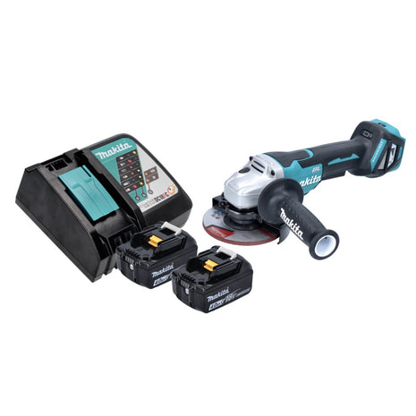 Makita DGA 515 RM Meuleuse d'angle sur batterie 18 V 125 mm sans balais + 2x batteries 4,0 Ah + chargeur