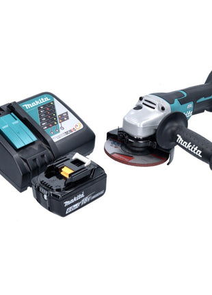 Amoladora angular a batería Makita DGA 515 RG1 18 V 125 mm sin escobillas + 1x batería 6,0 Ah + cargador