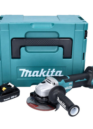 Makita DGA 515 A1J Meuleuse d'angle sans fil 18 V 125 mm + 1x Batterie 2,0 Ah + Makpac - sans chargeur