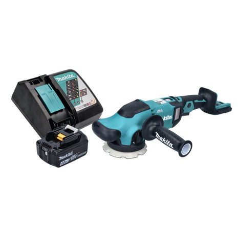 Makita DPO 500 RM1 polisseuse excentrique sur batterie 18 V 125 mm sans balais + 1x batterie 4,0 Ah + chargeur