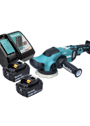 Polisseuse excentrique à batterie Makita DPO 500 RM 18 V 125 mm sans balais + 2x batteries 4,0 Ah + chargeur