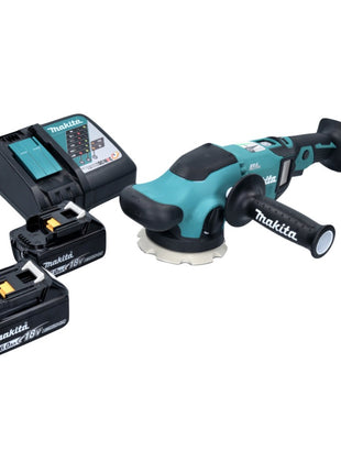 Makita DPO 500 RG polisseuse excentrique sur batterie 18 V 125 mm sans balais + 2x batteries 6,0 Ah + chargeur