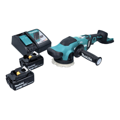 Makita DPO 500 RG polisseuse excentrique sur batterie 18 V 125 mm sans balais + 2x batteries 6,0 Ah + chargeur