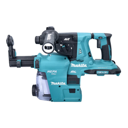 Makita DHR 280 RGWJ Akku Bohrhammer 36 V ( 2x 18 V ) 2,8 J SDS Plus Brushless + 2x Akku 6,0 Ah + Ladegerät + DX08 Staubabsaugung + Makpac