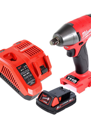 Milwaukee M18 FIWF12-201 FC Akku Schlagschrauber 18 V 300 Nm 1/2" Brushless + 1x Akku 2,0 Ah + Ladegerät