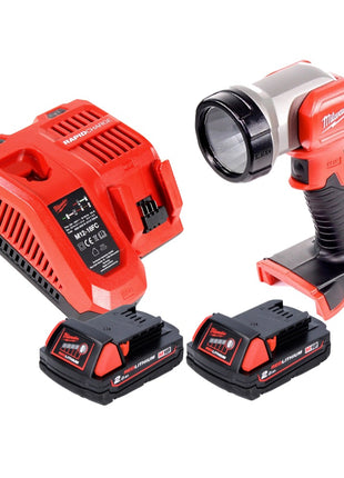 Milwaukee M18 TLED Akku Leuchte LED + 2x Akku 2,0 Ah + Ladegerät