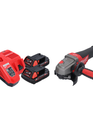 Meuleuse d'angle sur batterie Milwaukee M18 CAG115XPDB-202 18 V 115 mm sans balais + 2x batteries 2,0 Ah + chargeur