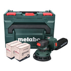 Metabo SXA 18 LTX 125 BL Levigatrice eccentrica a batteria 125mm 18V Brushless + 2x set di levigatura Toolbrothers TURTLE + set metaBOX - senza batteria, senza caricabatterie (600146840)