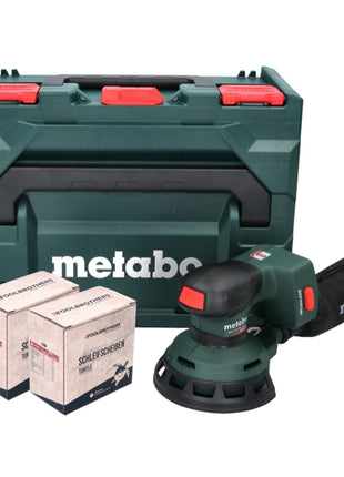 Metabo SXA 18 LTX 125 BL Akku Exzenterschleifer 18 V 125 mm ( 600146840 ) Brushless + 2x Toolbrothers TURTLE Schleifset + metaBOX - ohne Akku, ohne Ladegerät