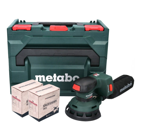 Metabo SXA 18 LTX 125 BL akumulatorowa szlifierka oscylacyjna 18 V 125 mm ( 600146840 ) bezszczotkowa + 2x zestaw szlifierski Toolbrothers TURTLE + metaBOX - bez akumulatora, bez ładowarki