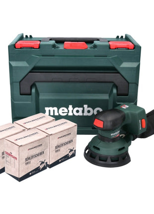 Metabo SXA 18 LTX 125 BL Akku Exzenterschleifer 18 V 125 mm ( 600146840 ) Brushless + 4x Toolbrothers TURTLE Schleifset + metaBOX - ohne Akku, ohne Ladegerät