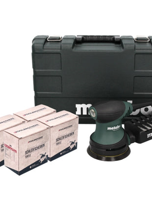 Metabo FSX 200 Intec Exzenterschleifer 240 W 125 mm + 4x Toolbrothers TURTLE Schleifset + Koffer