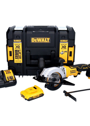 Sierra circular de batería DeWalt DCS 571 D1 18 V 115 mm sin escobillas + 1x batería 2,0 Ah + cargador + TSTAK