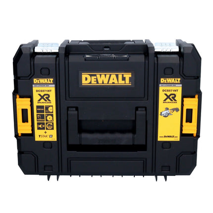 Sega circolare a batteria DeWalt DCS 571 M2 18 V 115 mm brushless + 2x batteria 4,0 Ah + caricabatterie + TSTAK