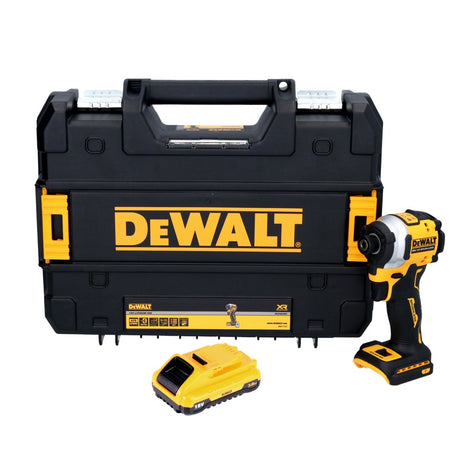 Clé à chocs sans fil DeWalt DCF 850 ​​​​18 V 205 Nm 1/4" sans balais + 1x batterie 3,0 Ah + TSTAK - sans chargeur