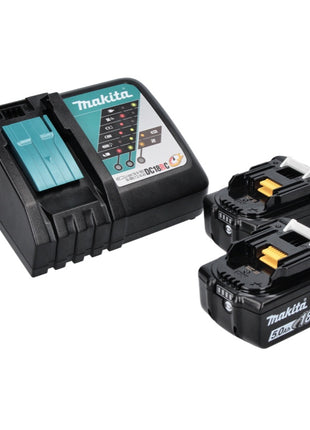 Makita DLX 2452 TJ akumulatorowy zestaw combo samochodowy DTW 300 akumulatorowy klucz udarowy + DDF 485 akumulatorowa wiertarko-wkrętarka + 2x akumulator 5.0 Ah + ładowarka + Makpac