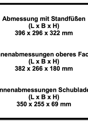 Festool Systainer T-LOC SYS-COMBI 3 Werkzeugkoffer ( 200118 ) 396 x 296 x 322 mm - Toolbrothers