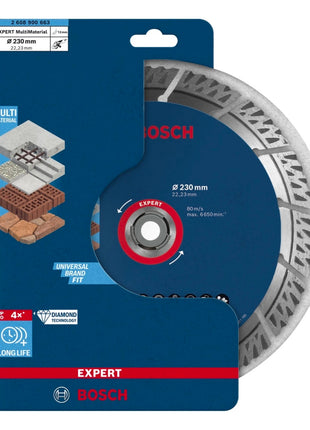 Bosch EXPERT MultiMaterial Diamant Trennscheibe 230 x 22,23 mm 1 Stk. ( 2608900663 ) Long Life - Toolbrothers