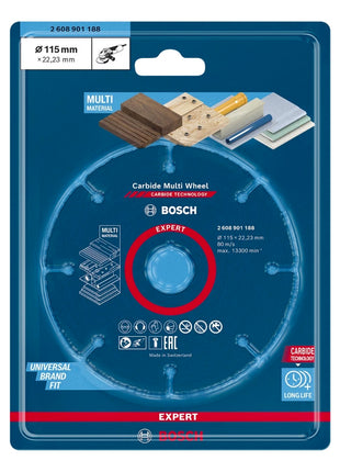 Bosch EXPERT Carbide Multi Wheel Trennscheibe 115 x 22,23 mm 1 Stk. ( 2608901188 ) Carbide Technology