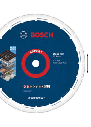 Disco de corte Bosch Expert Diamond Metal Wheel 355 x 25,4 mm (2608900537) Tecnología Diamond para sierras tronzadoras/sierras de gasolina