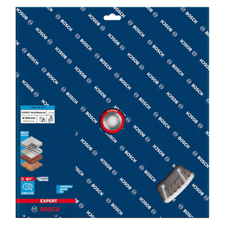 Bosch Expert MultiMaterial Disque à tronçonner diamanté, 350 x 3,3 x 25,40 mm, Diamond Technology -  pour scies sur table / scies à essence (2608900666)