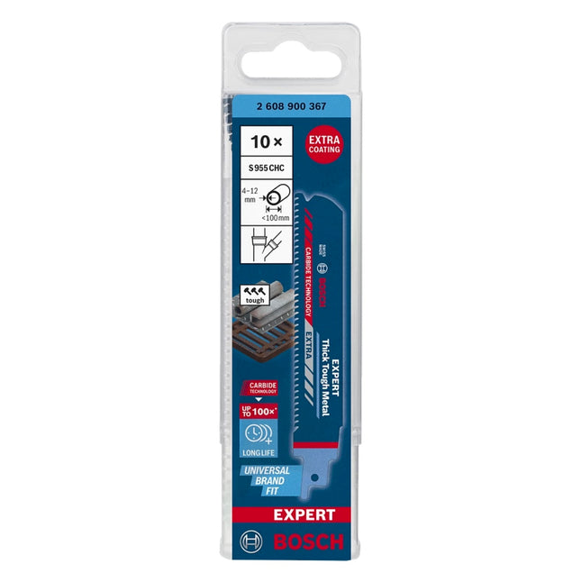 Bosch EXPERT Thick Tough Metal S 955 CHC Lama per seghetto alternativo 150 mm 10 pz. ( 2608900367 ) Carbide Technology