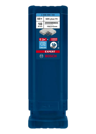 Bosch Expert SDS plus 7X taladro percutor 10,0 x 215 mm 50 piezas (2608900194) 4 filos Tecnología de carburo