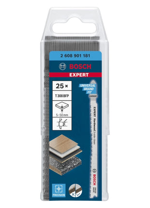 Bosch EXPERT Hardwood 2 side clean T 308 BFP Stichsägeblatt 117 mm 25 Stk. ( 2608901181 ) Bi-Metall