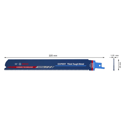 Bosch EXPERT Thick Tough Metal S 1155 CHC Lama per seghetto alternativo 225 mm 10 pz. ( 2608900370 ) Tecnologia al carburo