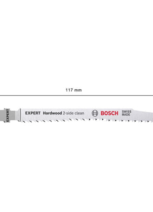 Bosch EXPERT Hardwood 2 side clean T 308 BF Stichsägeblatt 117 mm 5 Stk. ( 2608900544 ) Bi-Metall