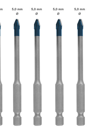 Bosch EXPERT HEX-9 HardCeramic Dachziegel Bohrer Set 5,0 x 90 mm 5 tlg. ( 2608900598 ) Carbide Technology - Toolbrothers