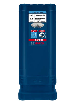 Bosch Expert SDS plus 7X taladro percutor 10,0 x 165 mm 50 piezas (2608900193) 4 filos Tecnología Carbide