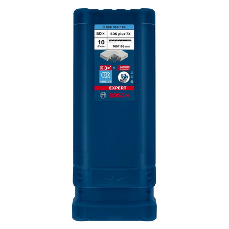 Bosch Expert SDS plus 7X taladro percutor 10,0 x 165 mm 50 piezas (2608900193) 4 filos Tecnología Carbide