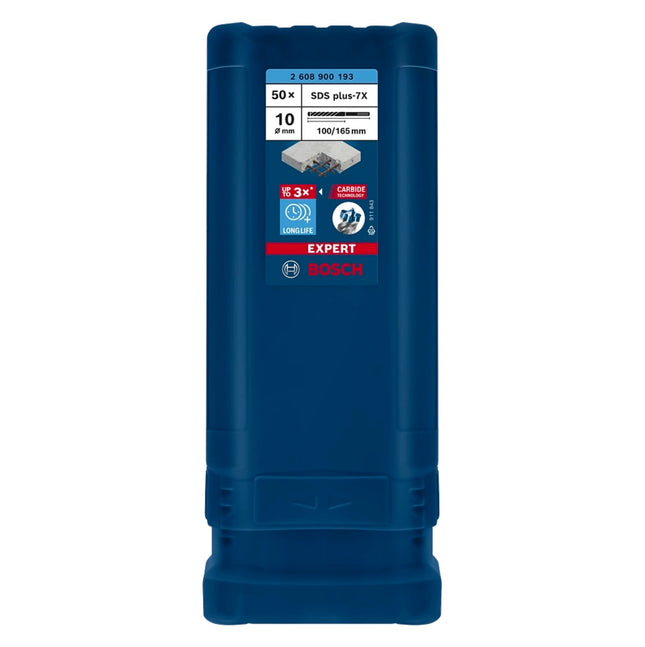 Bosch Expert Punte per foratura SDS plus 7X 10,0 x 165 mm 50 pz. ( 2608900193 )