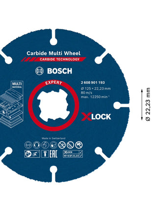 Bosch Expert Carbide Multi Wheel X-LOCK Trennscheibe ( 2608901195 ) 125 mm x 22,23 mm 10 Stk.