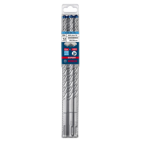 Bosch Expert SDS plus 7X taladro percutor 12 x 265 mm 10 piezas (2608900175) 4 filos Tecnología Carbide