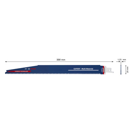 Bosch Expert Lama per sega universale S 1256 XHM Multi Material 300 mm 10 pz. ( 2608900395 ) Carbide Technology