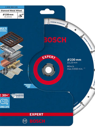 Bosch Expert Diamond Disque à tronçonner Metal Wheel 230 x 22,23 mm ( 2608900536 ) Diamond Technology