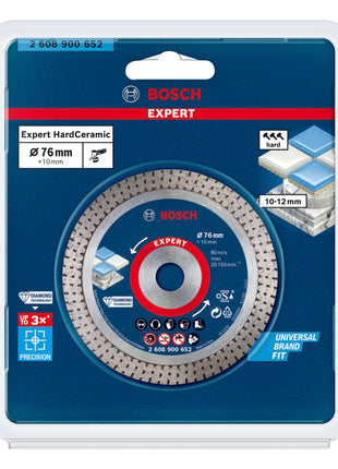 Bosch Expert Hard Ceramic Disque à tronçonner diamant 76 mm 76 x 1,5 x 10 mm ( 2608900652 ) - successeur de 2608615020