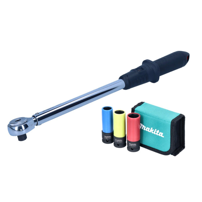 Facom S.209-200PB Drehmomentschlüssel 1/2" 40 - 200 Nm ISO 6789 + Makita Stecknuss Set KFZ