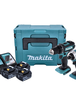 Makita DLX 2127 J1 Kit Perceuse sans fil DDF 482 Z + Visseuse à chocs sans fil DTD 152 + 3x Batteries 3,0 Ah + Chargeur + Makpac