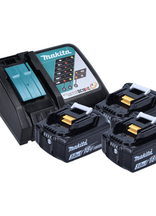 Makita DLX 2127 J1 Kit Perceuse sans fil DDF 482 Z + Visseuse à chocs sans fil DTD 152 + 3x Batteries 3,0 Ah + Chargeur + Makpac